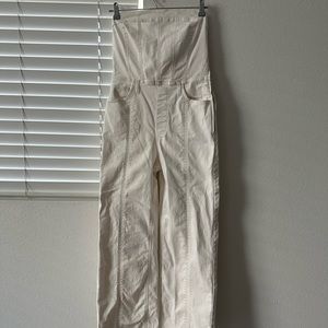 WHITE DENIM JUMPSUIT